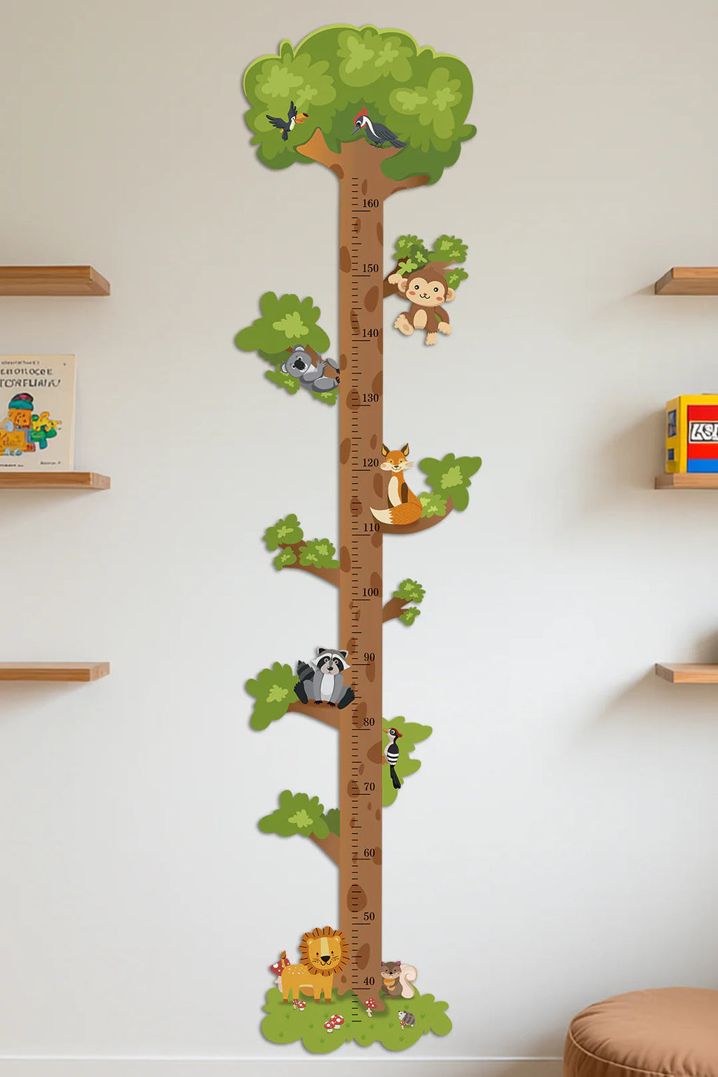 Personalized Wooden Forest Animal Tree Growth Chart