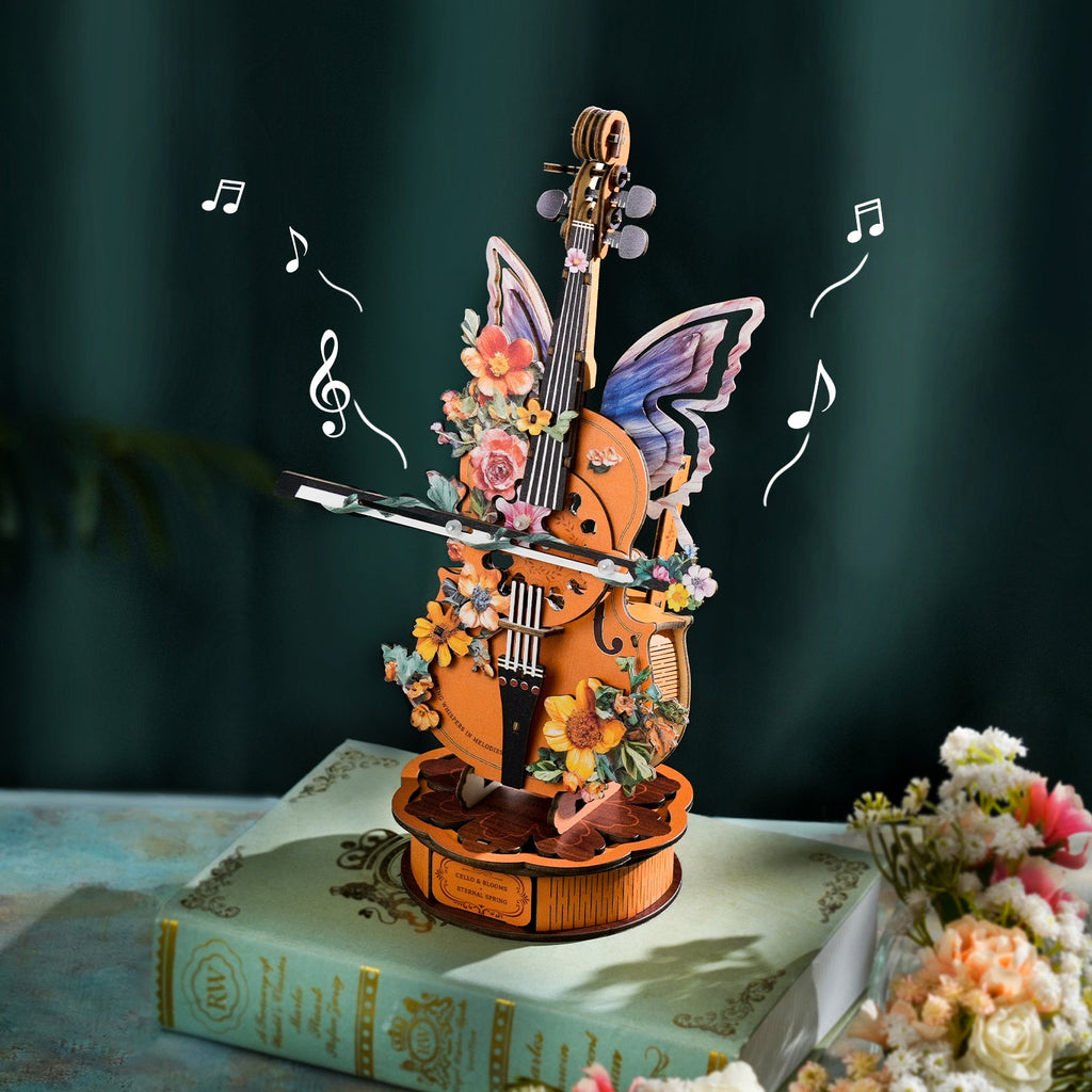 Personalized 3D Cello Wooden Music Box Adult Jigsaw Puzzle