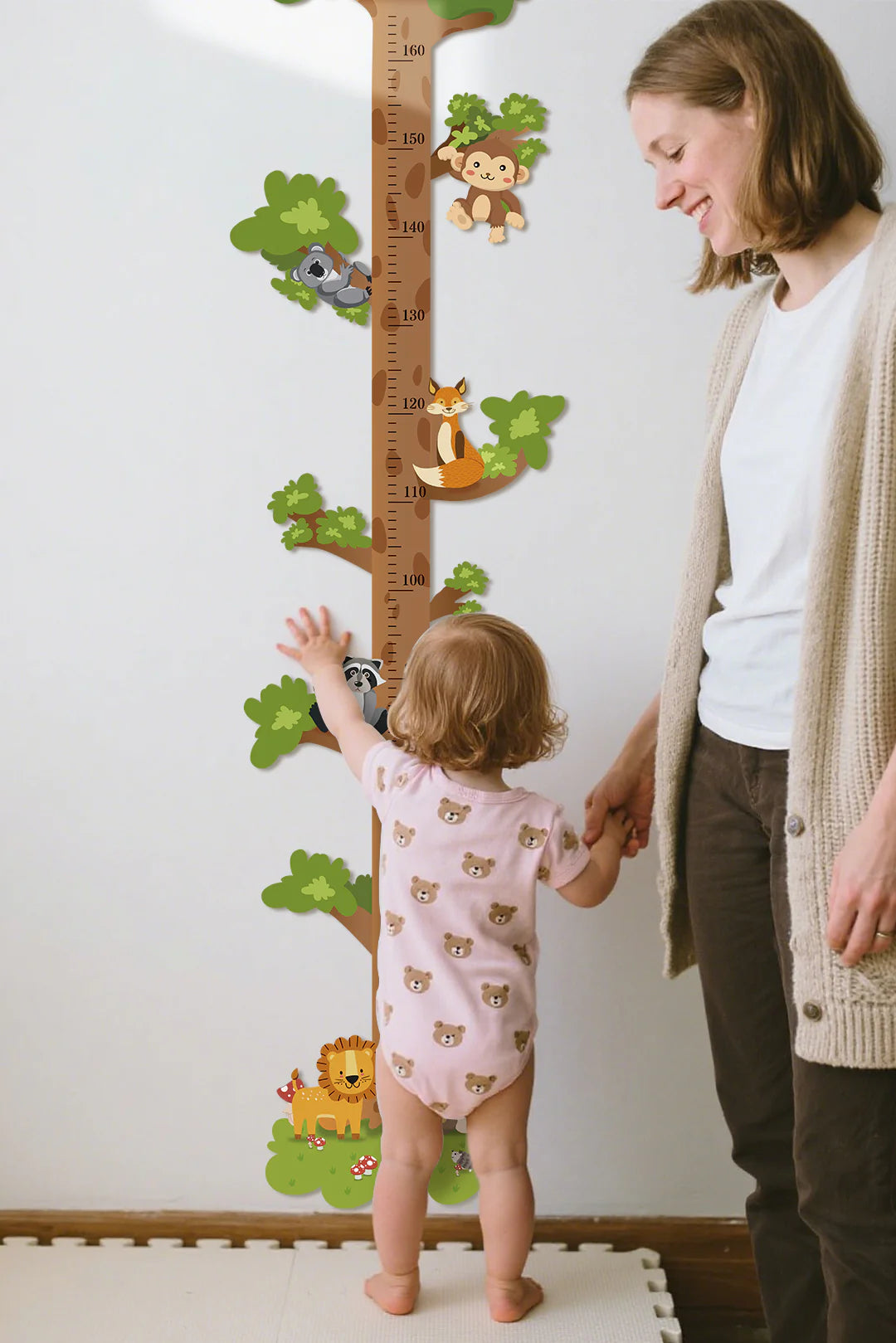 Personalized Wooden Forest Animal Tree Growth Chart