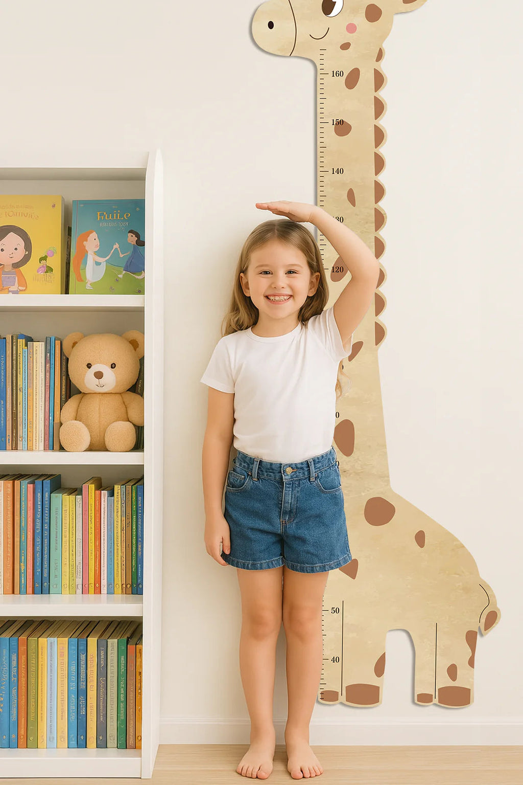 Personalized Wooden Giraffe Height Growth Chart for Kids