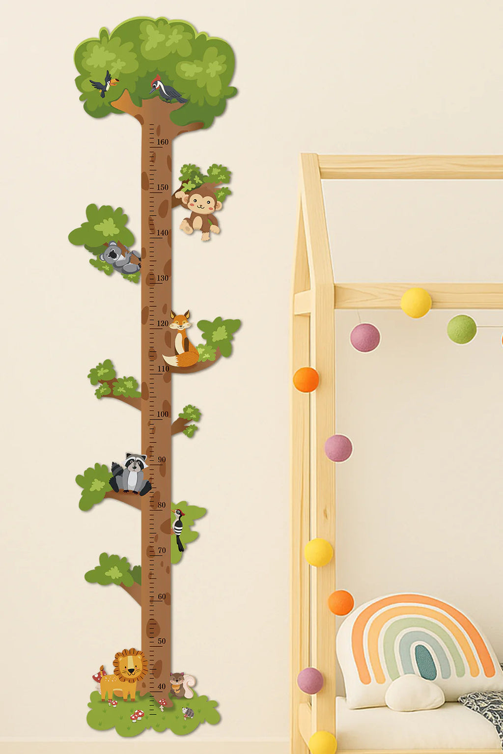 Personalized Wooden Forest Animal Tree Growth Chart