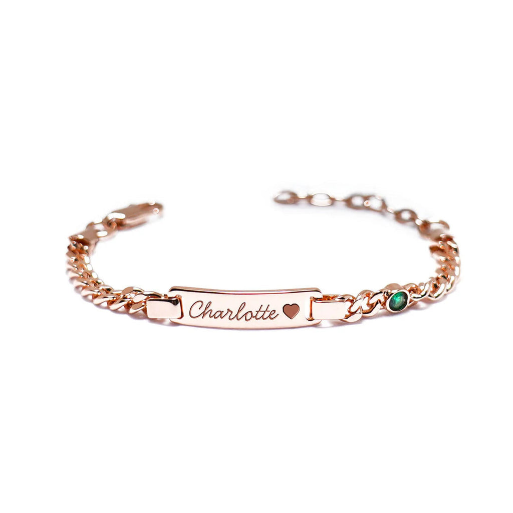Personalized Birthstone Name Bracelet – Custom Bracelet for Boys & Girls with Birth Month Charm