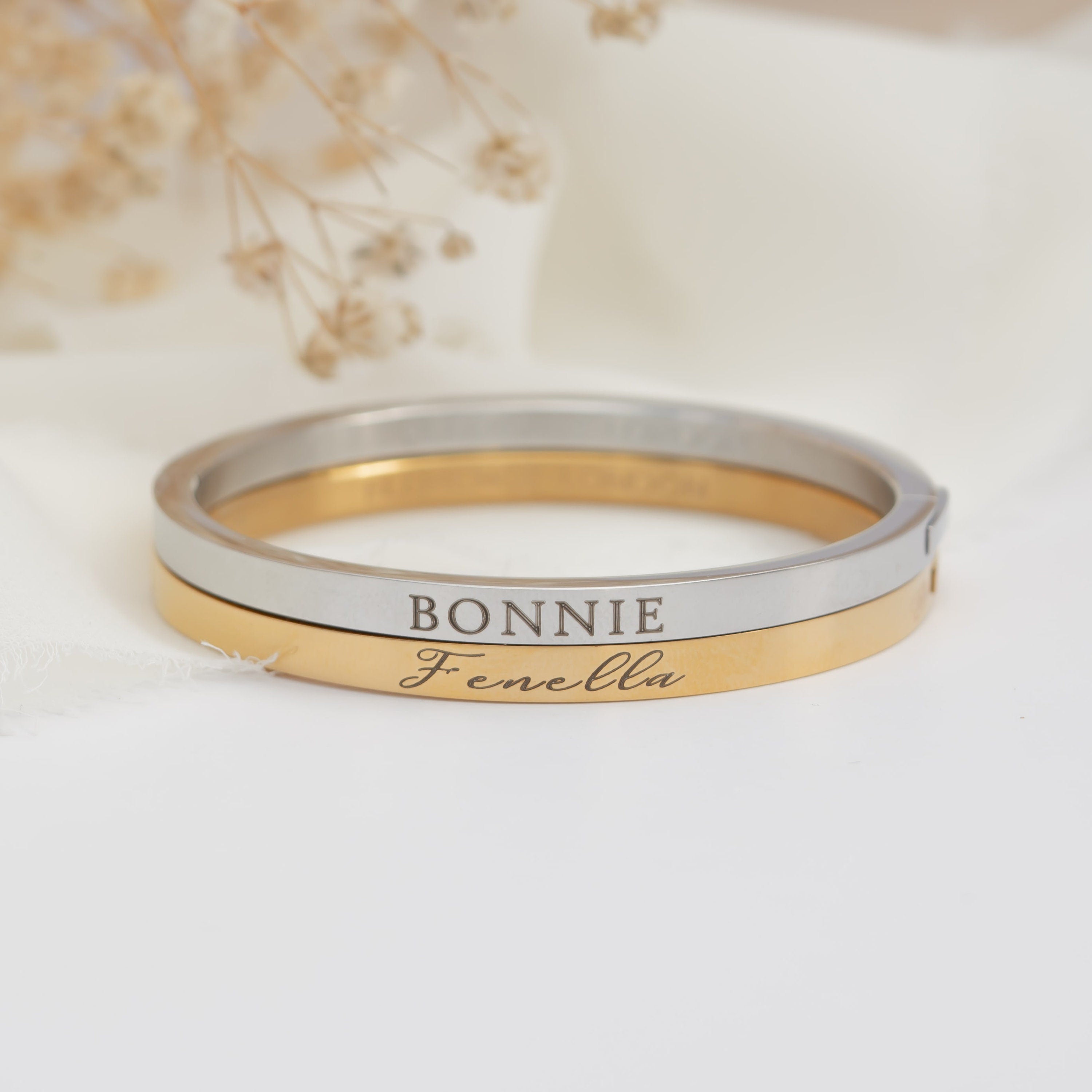 Personalized Child's Engraved Name Bangle with Clasp