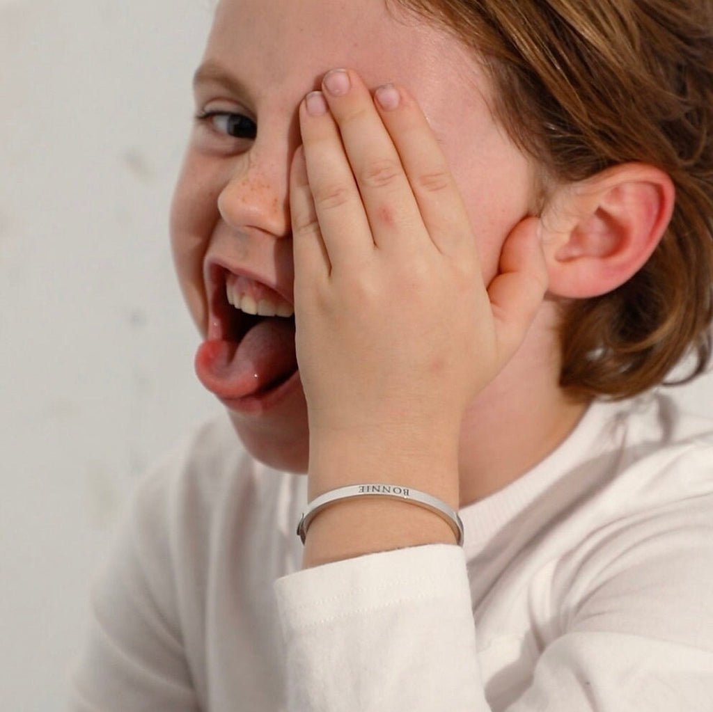 Personalized Child's Engraved Name Bangle with Clasp