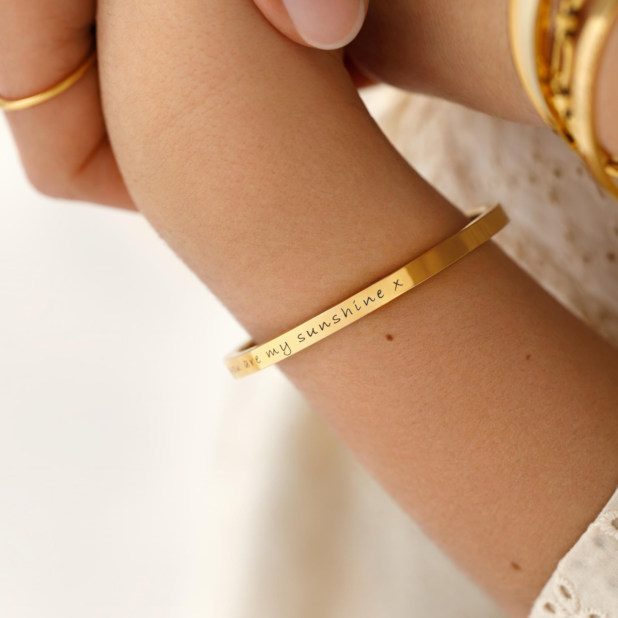Personalized Child's Engraved Name Bangle with Clasp