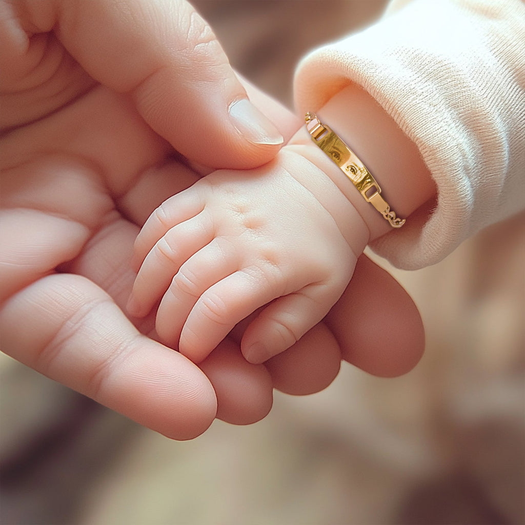 Personalized Baby Name and Eye image Bracelet with Birthstone – Custom Gift for Boys & Girls