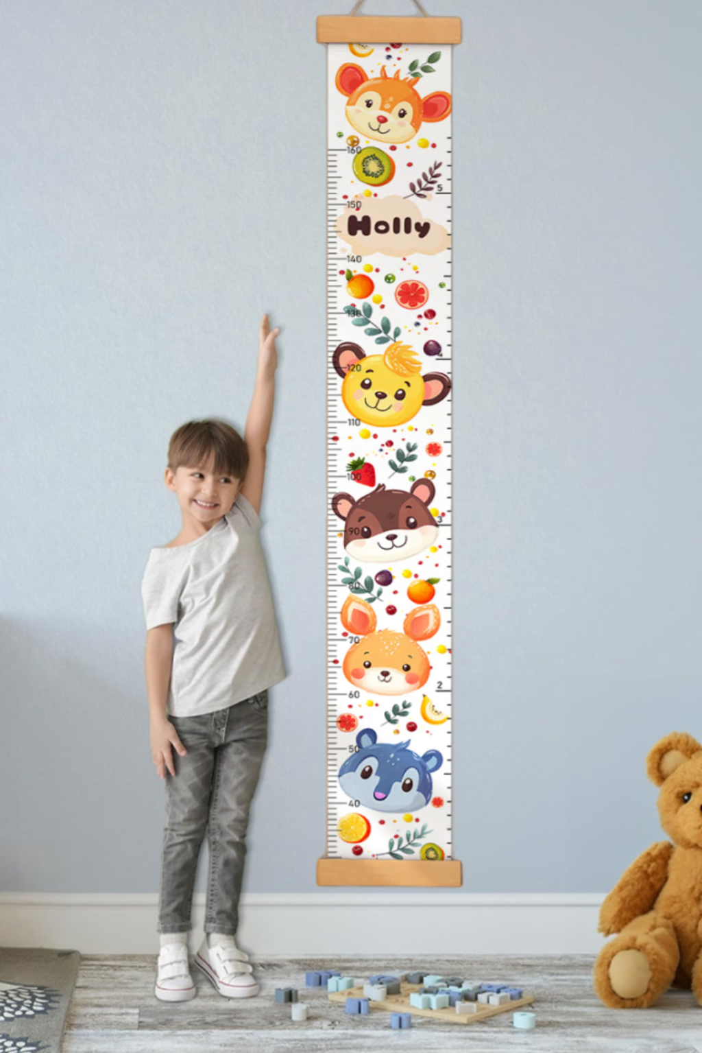 Personalized Cute Hanging Canvas Height Ruler
