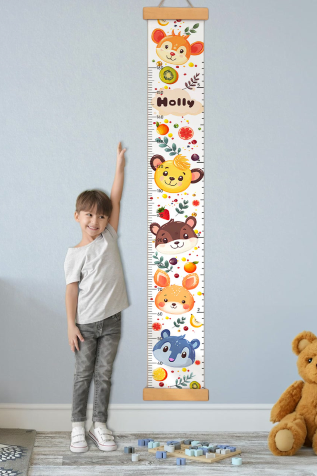 Personalized Cute Hanging Canvas Height Ruler
