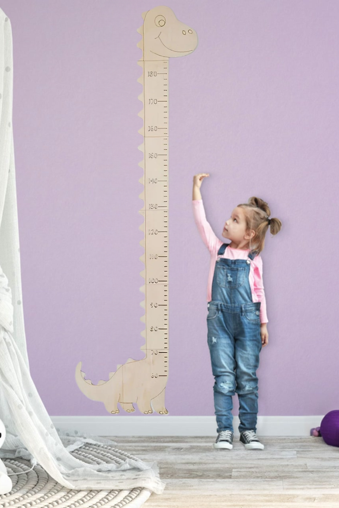 Personalized Wooden Dinosaur Growth Chart Ruler