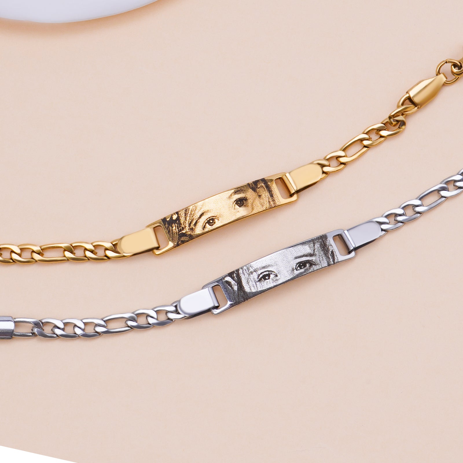 Personalized Baby Name and Eye image Bracelet with Birthstone – Custom Gift for Boys & Girls