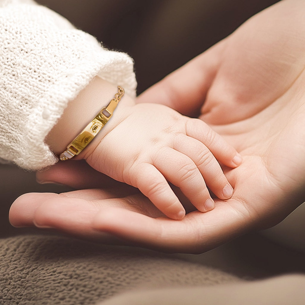 Personalized Baby Name and Eye image Bracelet with Birthstone – Custom Gift for Boys & Girls
