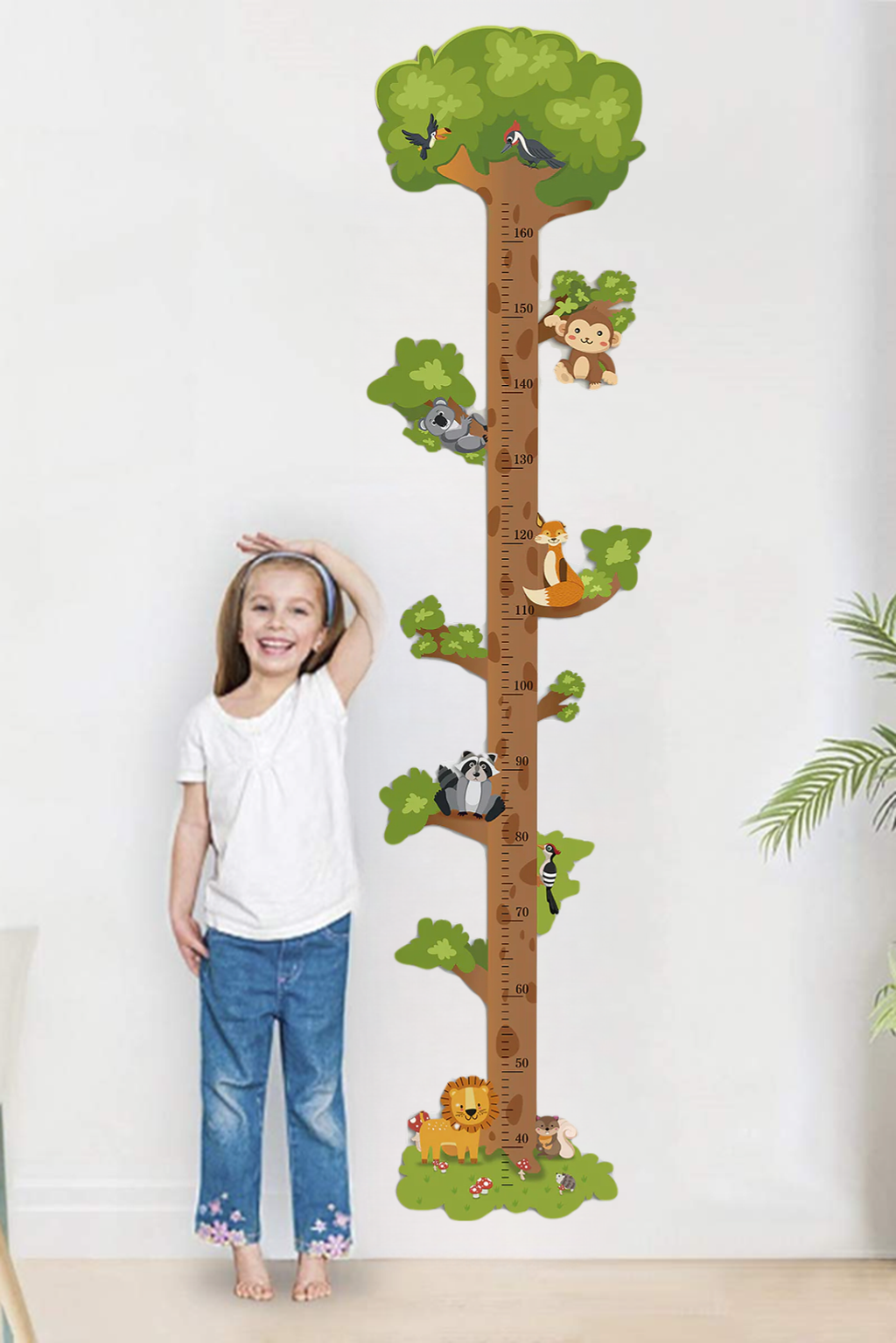 Personalized Wooden Forest Animal Tree Growth Chart