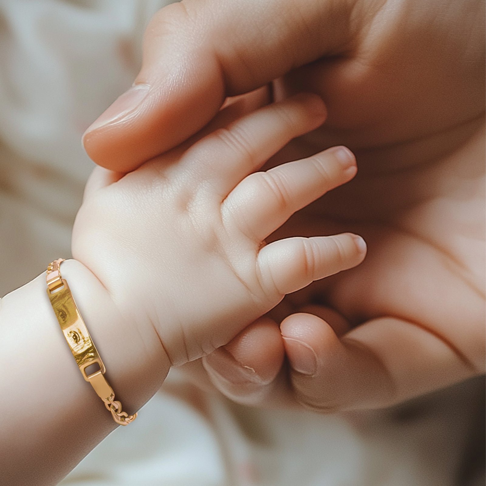 Personalized Baby Name and Eye image Bracelet with Birthstone – Custom Gift for Boys & Girls