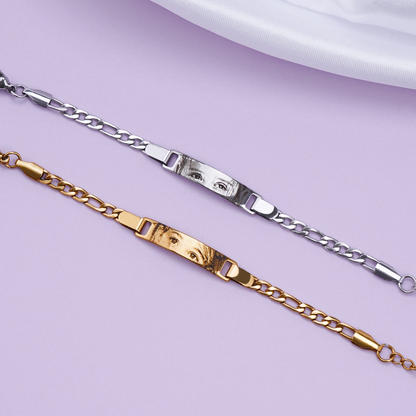 Personalized Baby Name and Eye image Bracelet with Birthstone – Custom Gift for Boys & Girls