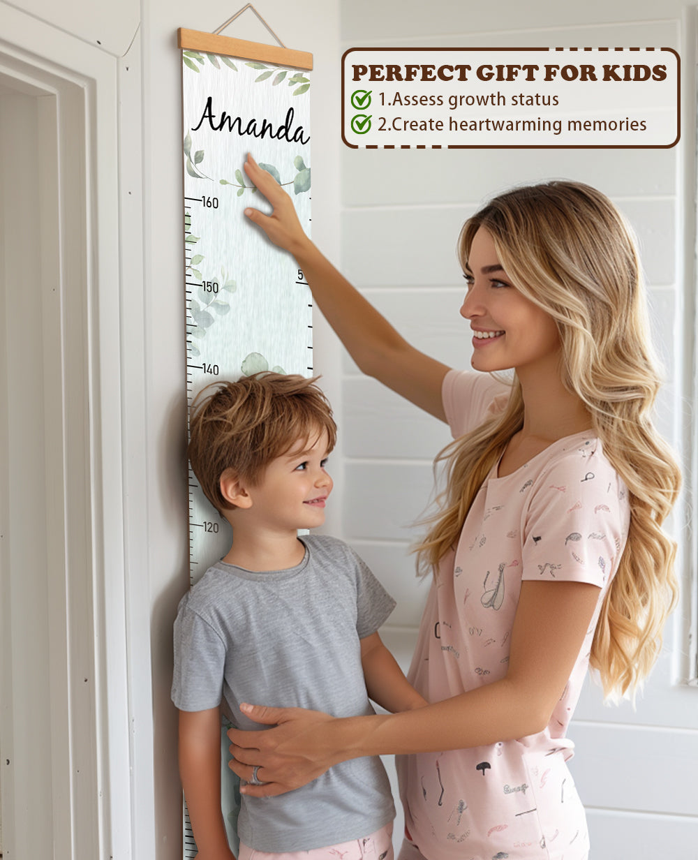 Personalized Spring Fresh Hanging Canvas Height Ruler