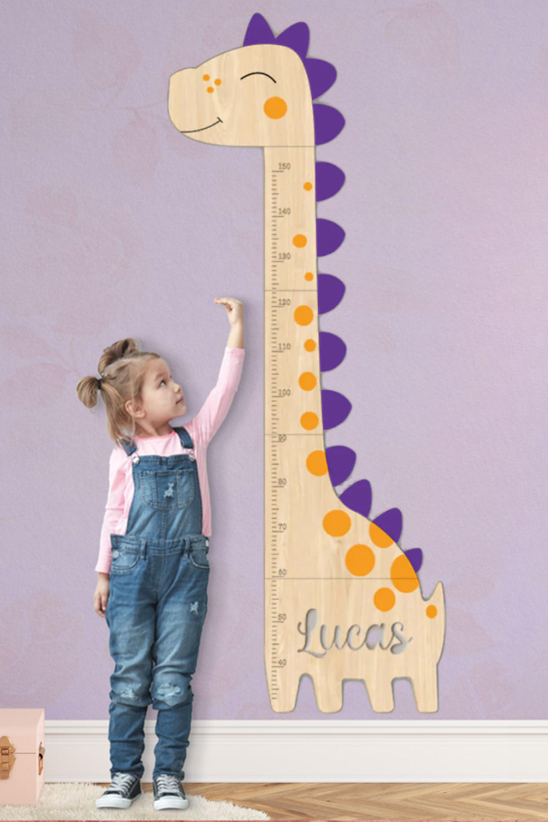 Personalized Wooden Dinosaur Growth Chart Ruler