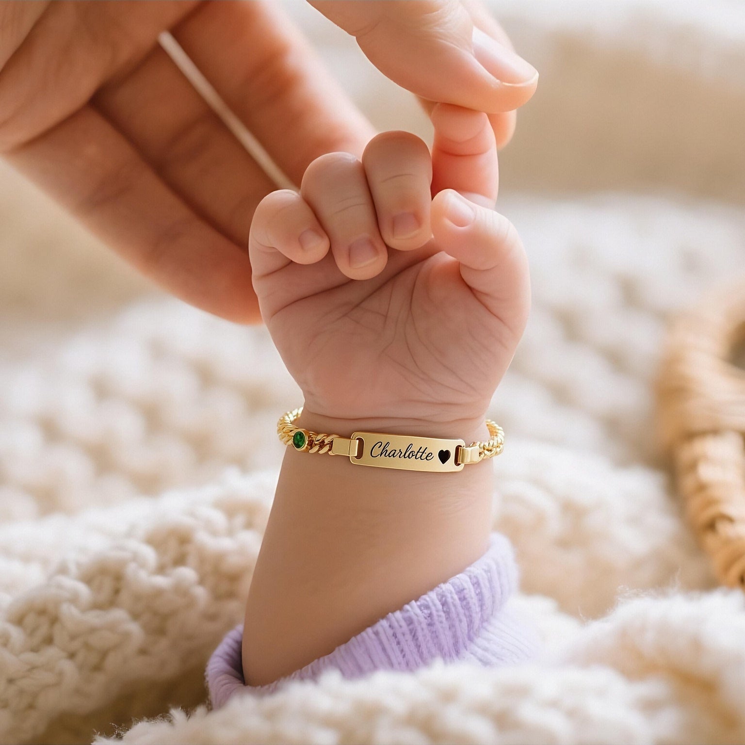 Personalized Birthstone Name Bracelet – Custom Bracelet for Boys & Girls with Birth Month Charm