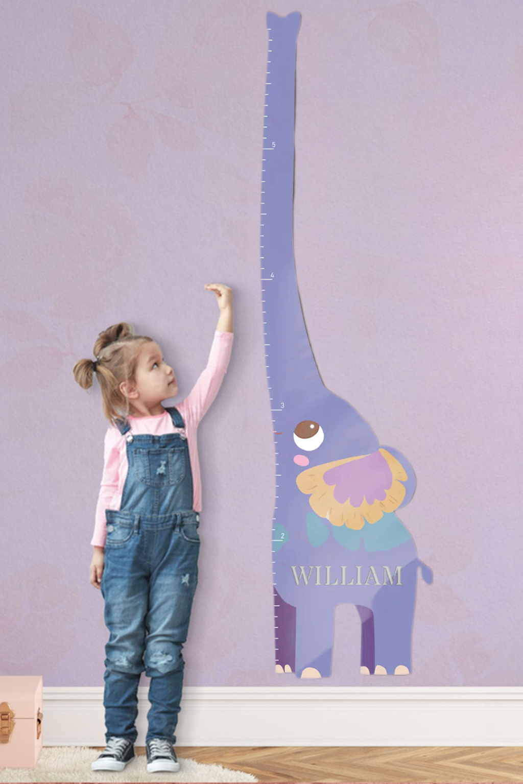 Personalized Wooden Elephant Growth Chart Ruler