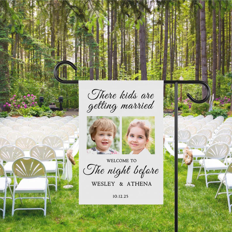 Personalized Photo Bride and Groom Wedding Canvas Welcome Sign