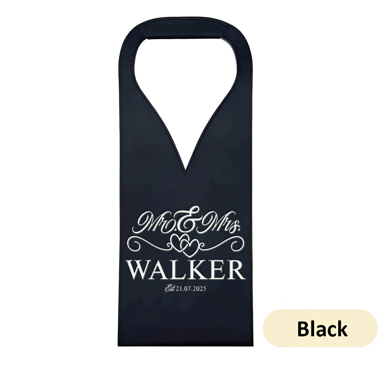 Personalized Wedding PU Leather Wine Bag with Name