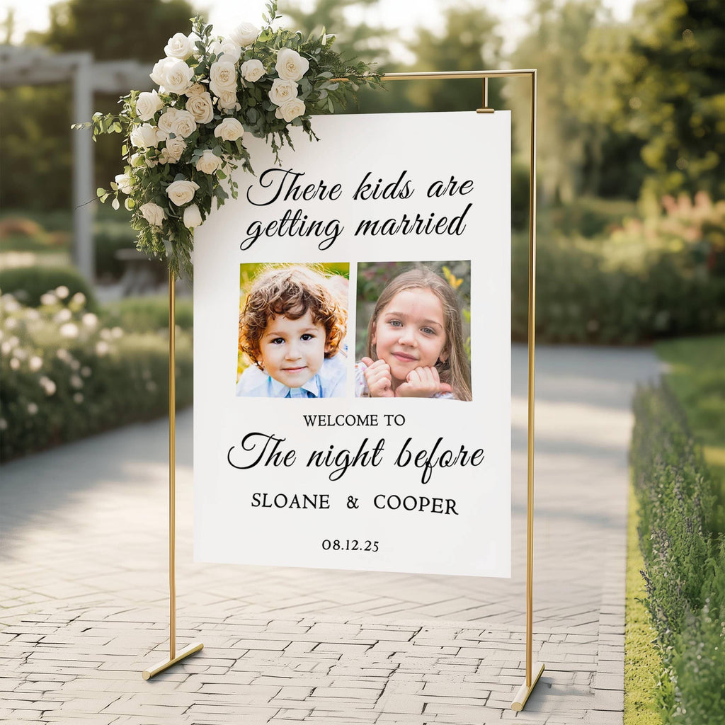 Personalized Photo Bride and Groom Wedding Welcome Sign