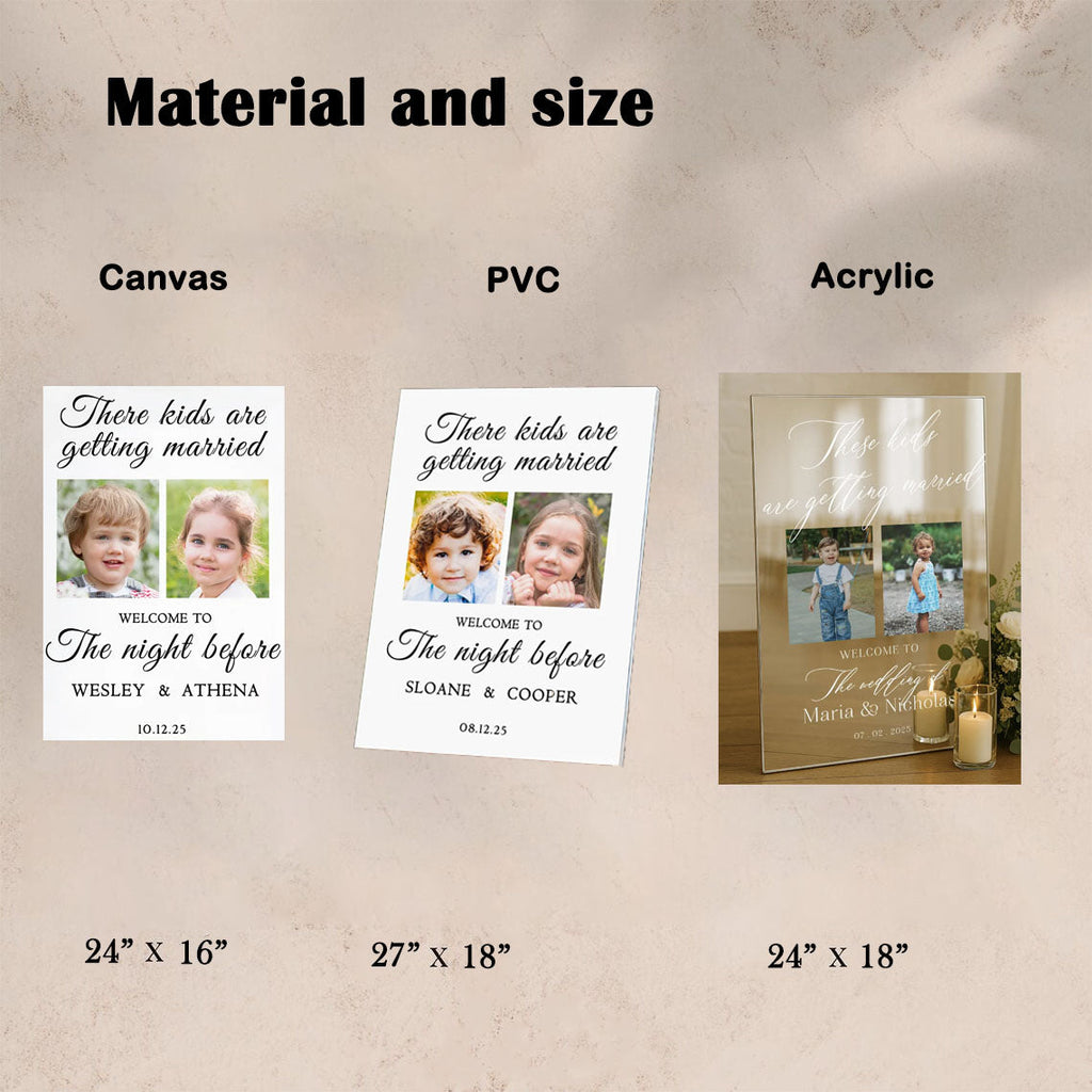 Personalized Photo Bride and Groom Wedding Welcome Sign