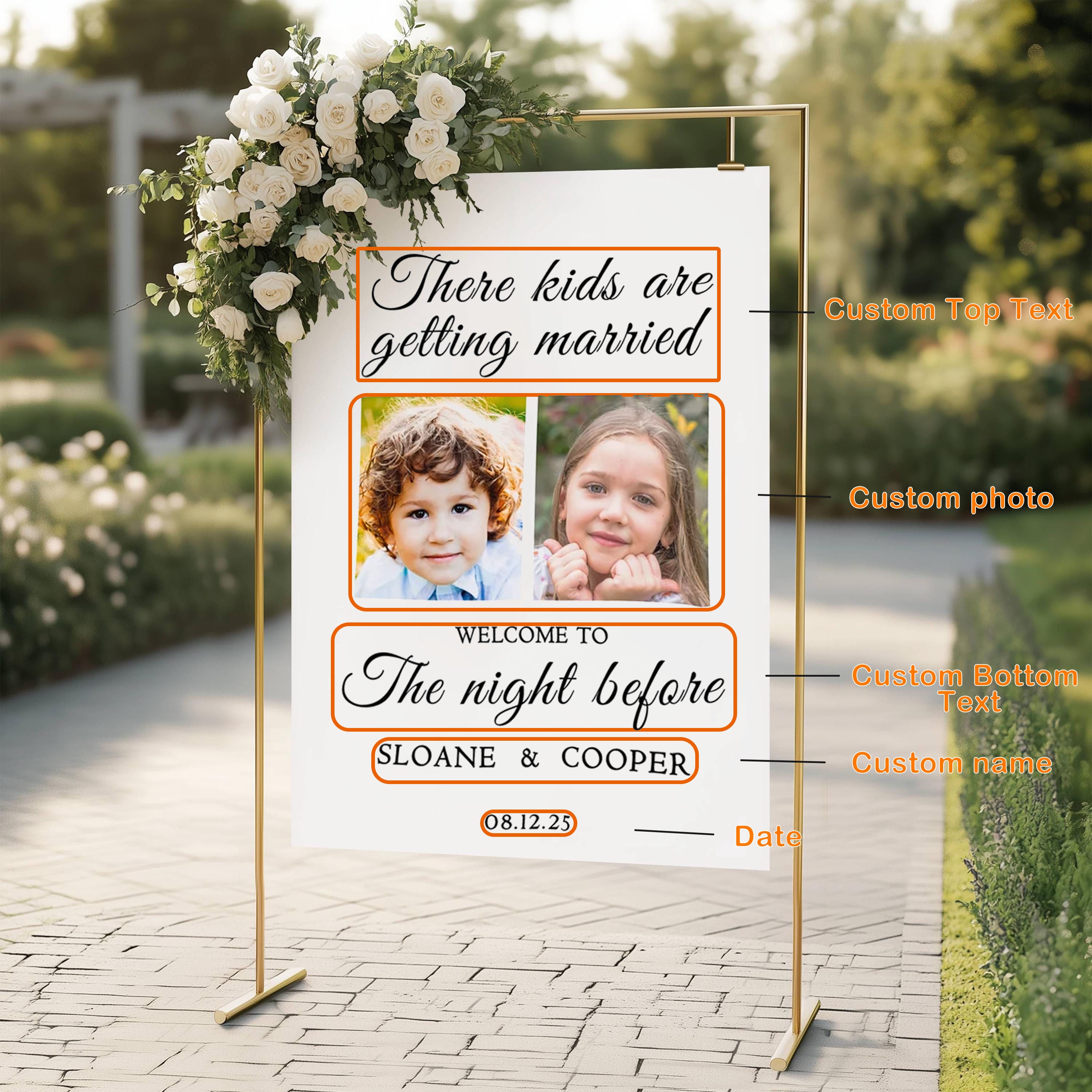 Personalized Photo Bride and Groom Wedding Welcome Sign
