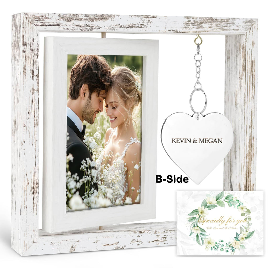 Personalized Rotating Wedding Picture Frame 4x6