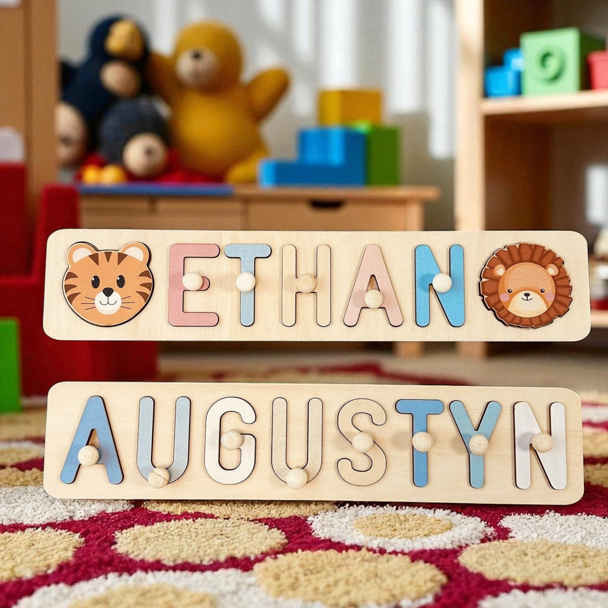 Custom Baby Name Puzzle – Personalized Wooden Name Puzzle Gift