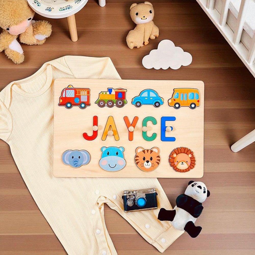 Custom Baby Name Puzzle – Personalized Wooden Name Puzzle Gift