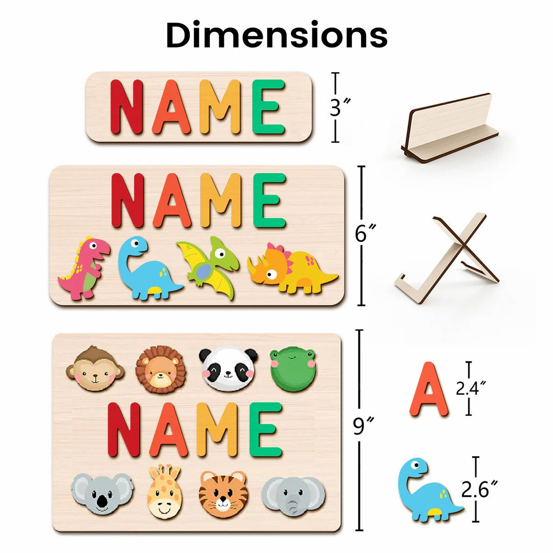 Custom Baby Name Puzzle – Personalized Wooden Name Puzzle Gift