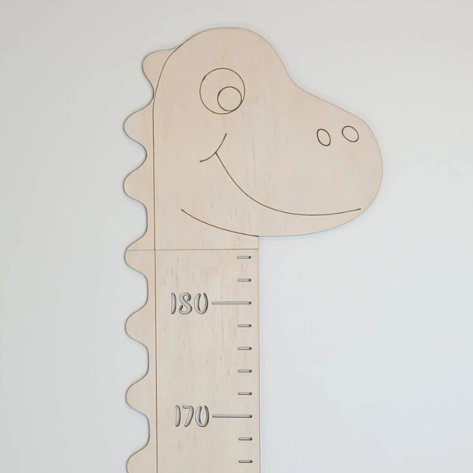 Personalized Wooden Dinosaur Growth Chart Ruler