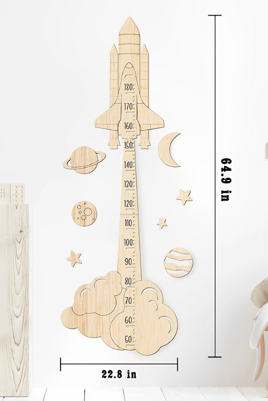 Personalized Wooden Rocket Growth Chart