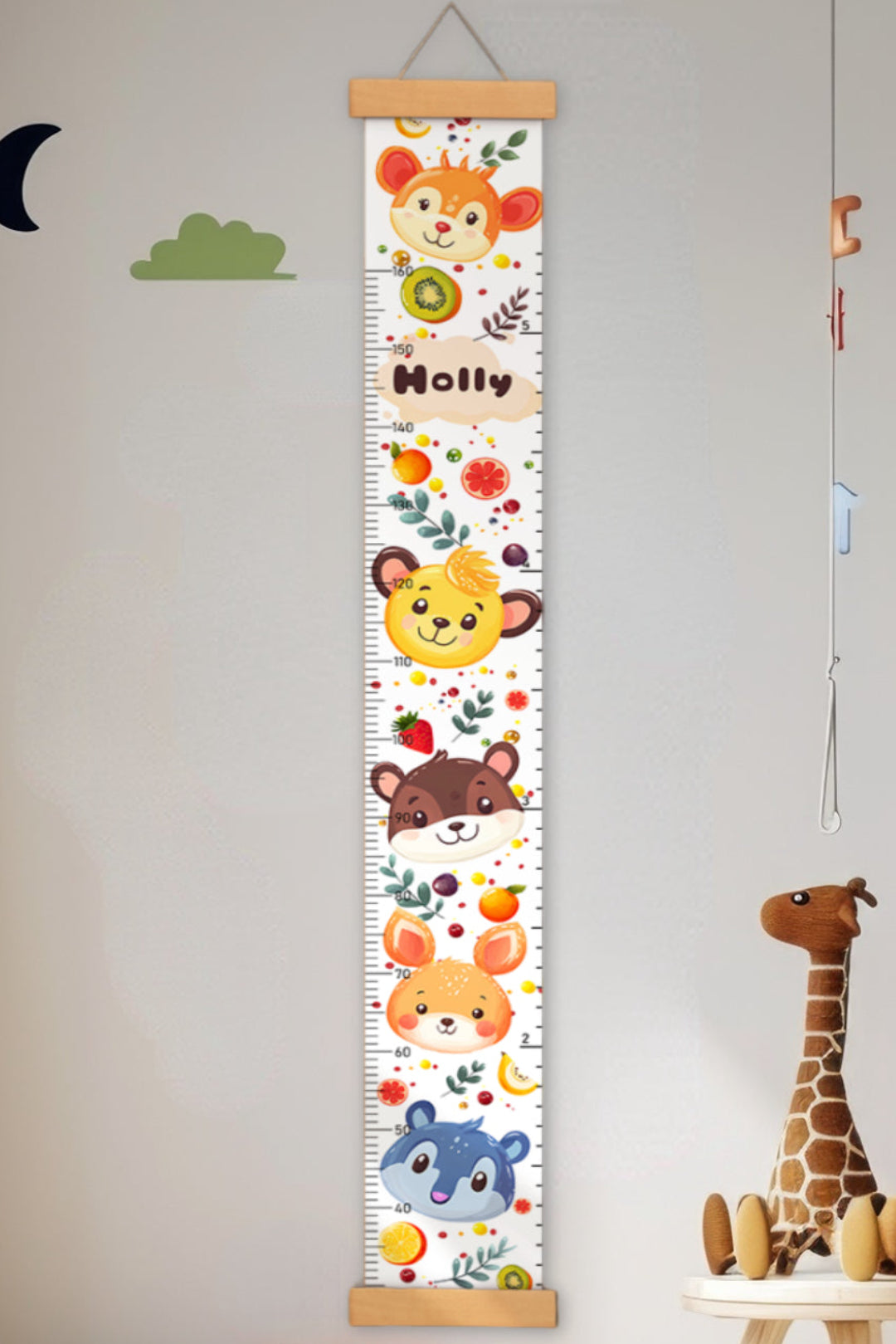 Personalized Cute Hanging Canvas Height Ruler