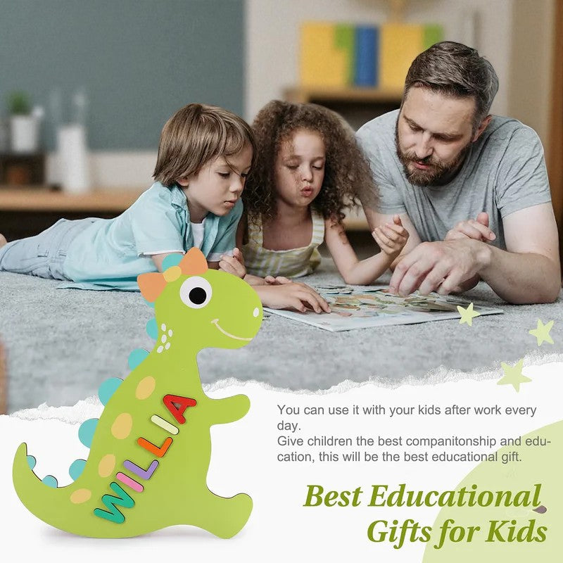 Wooden Cartoon Baby Name Puzzle