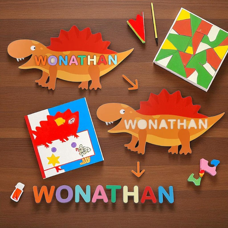 Personalized Baby Name Puzzle – Custom Wooden Learning Toy for Early Education