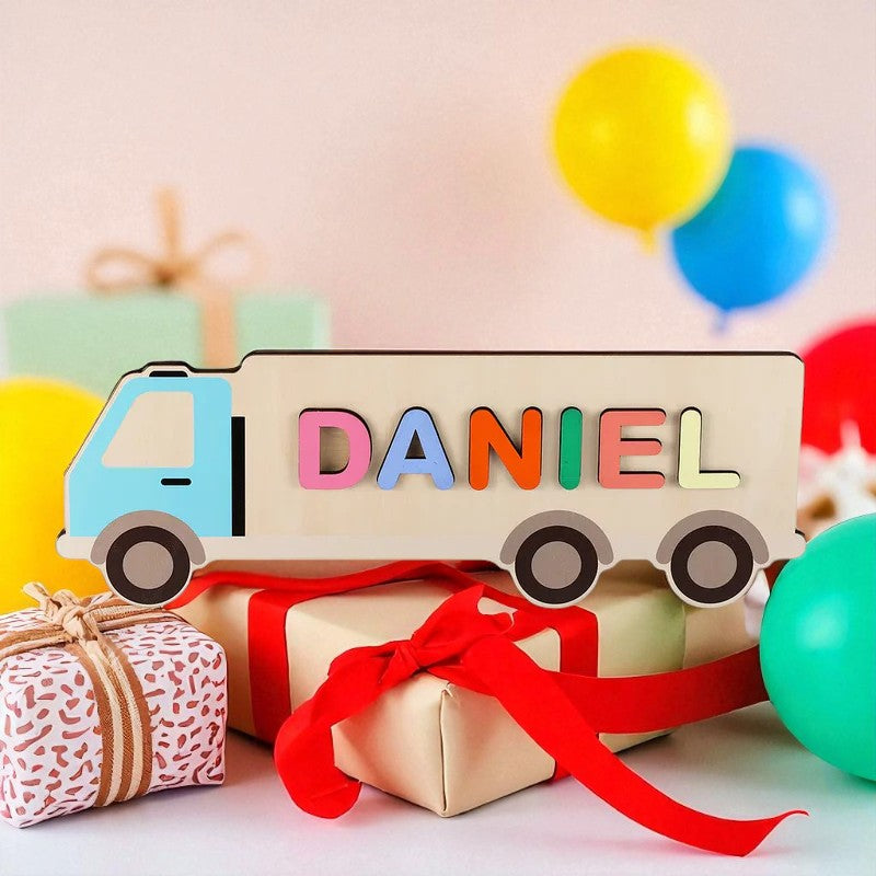 Wooden Cartoon Baby Name Puzzle