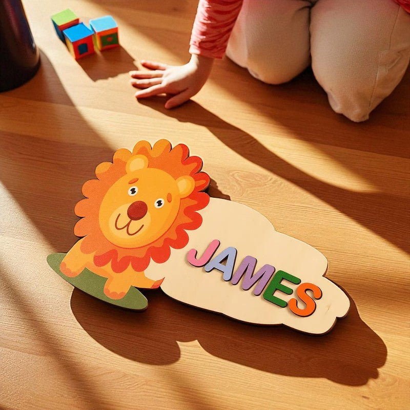 Personalized Wooden Baby Name Puzzle – Custom Gift for Newborns and Toddlers