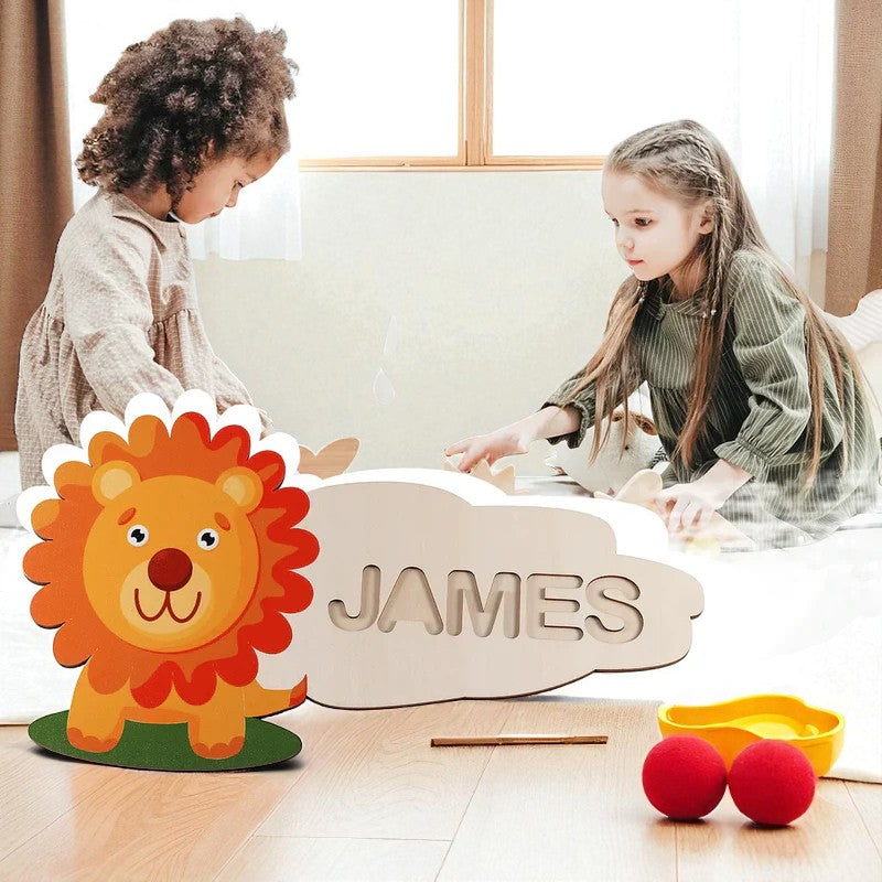 Personalized Wooden Baby Name Puzzle – Custom Gift for Newborns and Toddlers