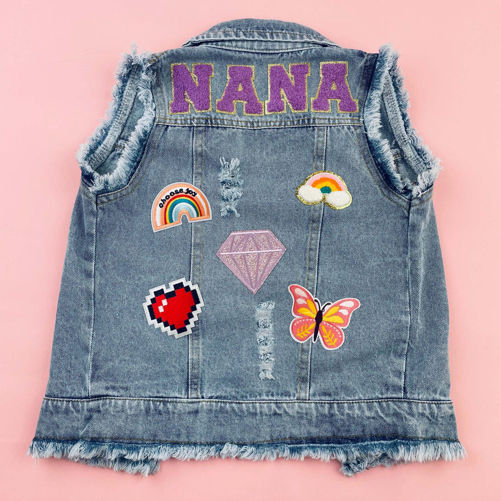 Personalized Children Patch Denim Vest
