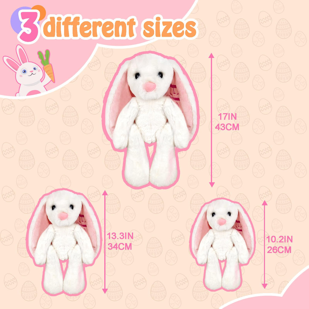 Custom Embroidered Name Bunny Plush - Baby/Toddler Girl Birthday Easter Gifts