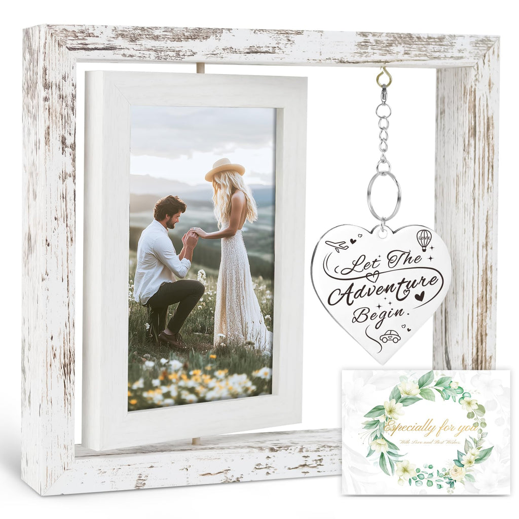 Personalized Rotating Wedding Picture Frame 4x6