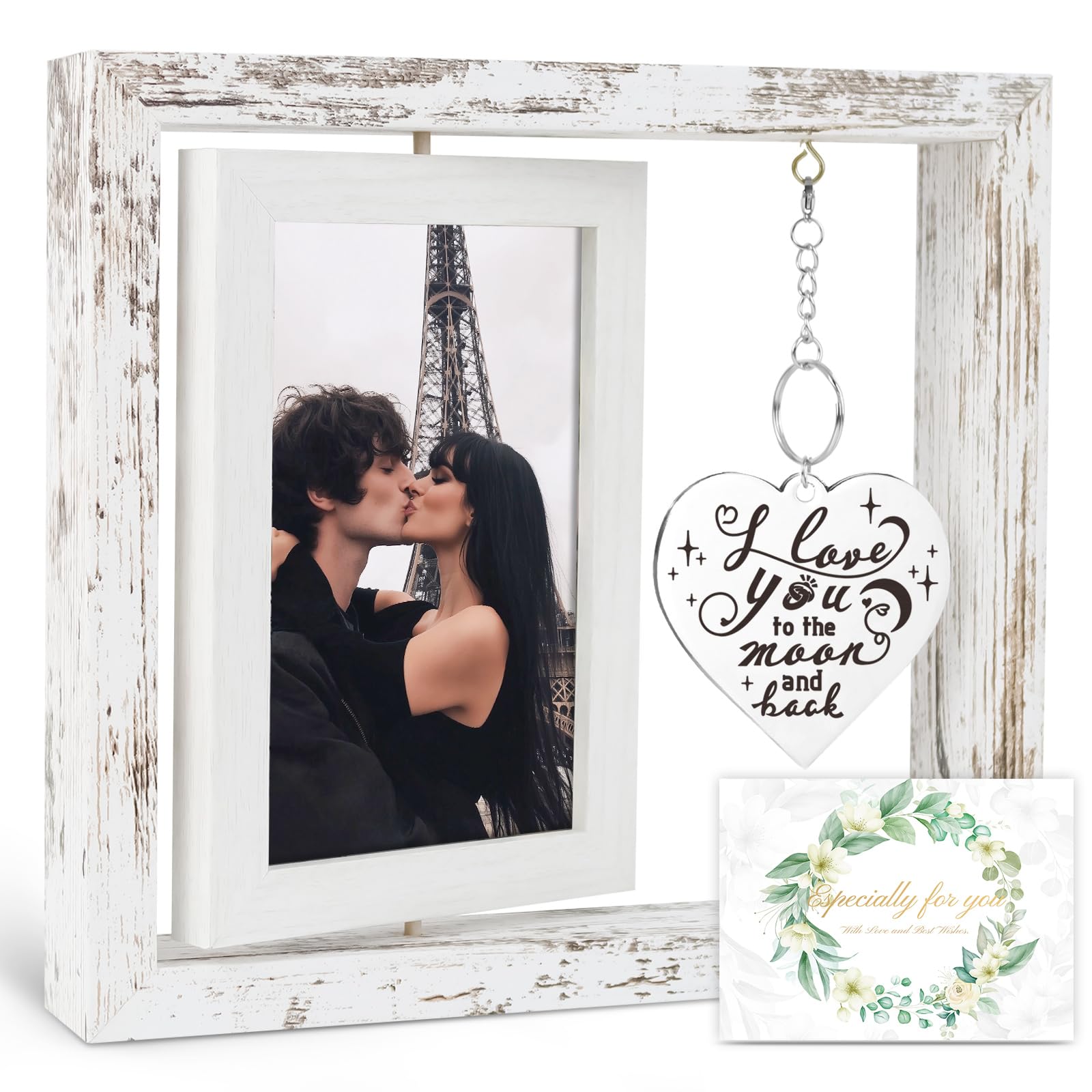 Personalized Rotating Wedding Picture Frame 4x6