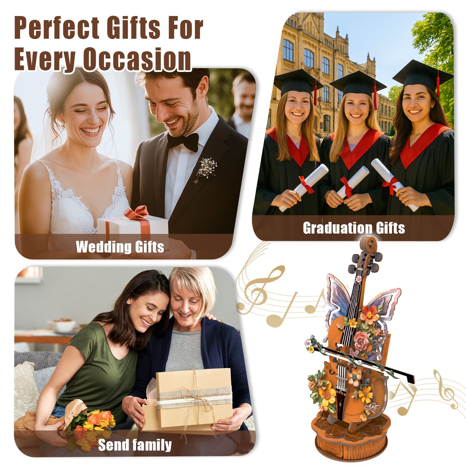 Personalized 3D Cello Wooden Music Box Adult Jigsaw Puzzle