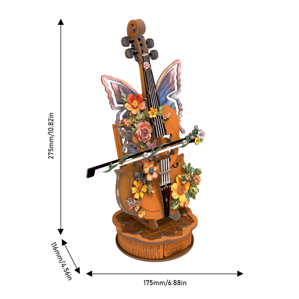 Personalized 3D Cello Wooden Music Box Adult Jigsaw Puzzle