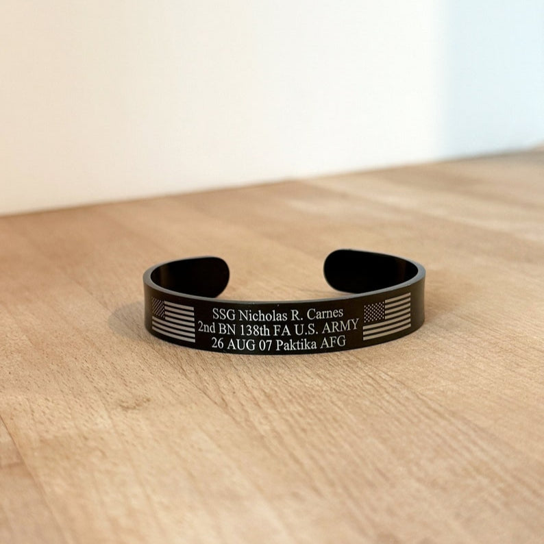 Personalized Military Memorabilia Bracelet