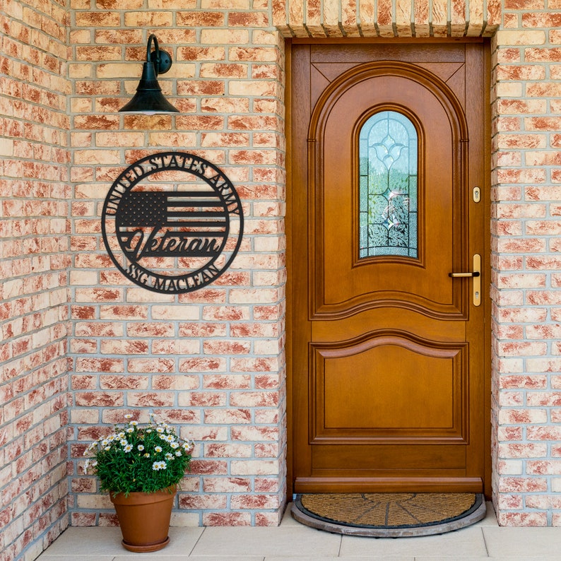 Personalized Name USA Flag Metal Sign