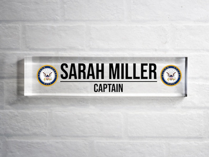 Personalized Army Desk Name Plate