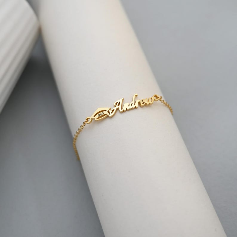 Personalized Graduation Name Bracelet