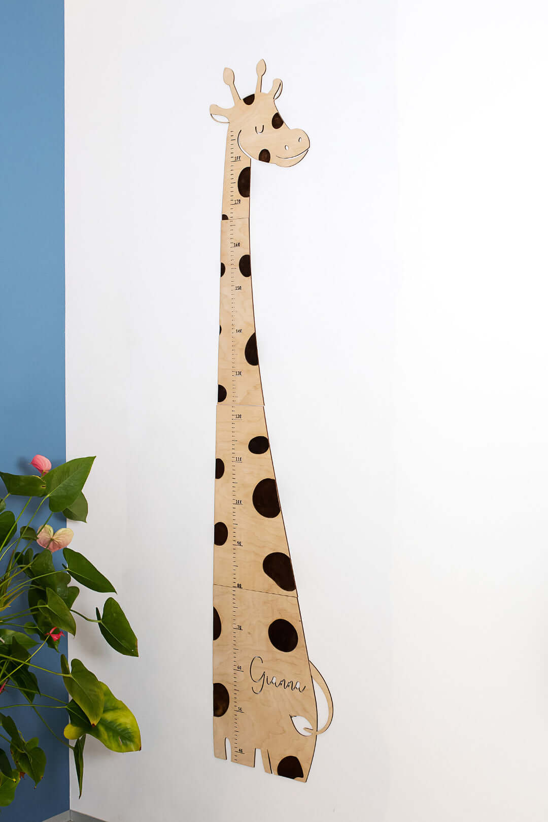 Personalized Wooden Giraffe Growth Chart Nursery Decor